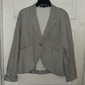 Amanda + Chelsea Career Striped One Button Blazer Size XL (Size 14)